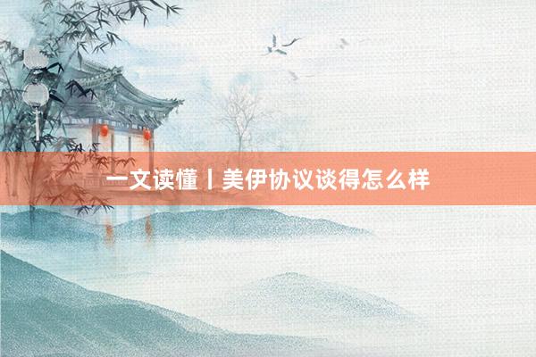一文读懂丨美伊协议谈得怎么样