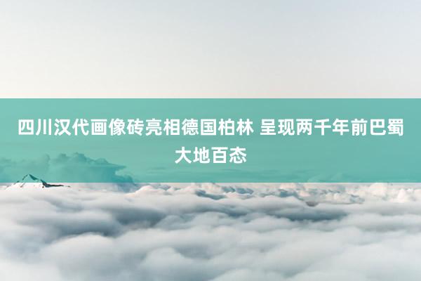 四川汉代画像砖亮相德国柏林 呈现两千年前巴蜀大地百态