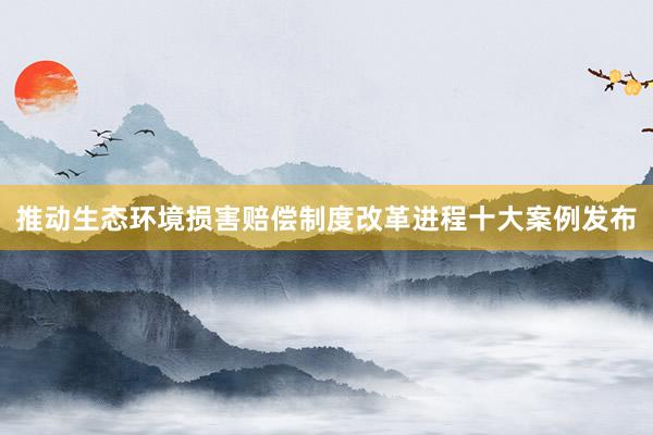 推动生态环境损害赔偿制度改革进程十大案例发布