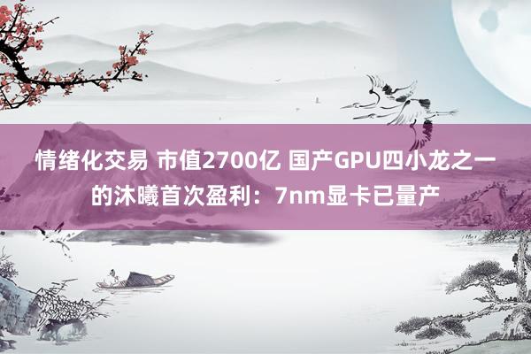 情绪化交易 市值2700亿 国产GPU四小龙之一的沐曦首次盈利：7nm显卡已量产