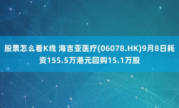 股票怎么看K线 海吉亚医疗(06078.HK)9月8日耗资155.5万港元回购15.1万股