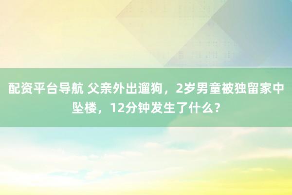 配资平台导航 父亲外出遛狗，2岁男童被独留家中坠楼，12分钟发生了什么？
